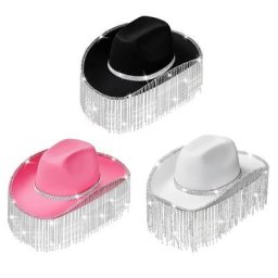 Chapeau de cow-girl avec strass pour cosplay accessoires de Costume de fête