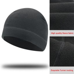 Bonnet en polaire doux et chaud pour homme et femme casquette coupe-vent de couleur unie à la