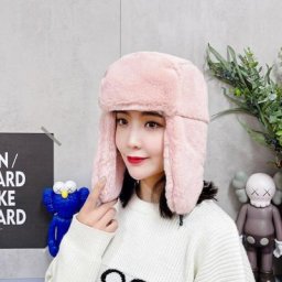 Chapeau d'hiver unisexe à la mode pour hommes couvre-oreilles chaud en peluche épaisse couvre-chef