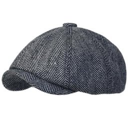 Peaky Blinders – chapeau de journal pour hommes chapeaux Vintage à chevrons casquette octogonale