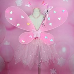Jupe Pettiskirt Tutu ailes clignotantes 4 pièces/ensemble bandeau lumineux bâton de fée ensemble