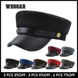 Béret militaire Vintage pour femmes et hommes casquette à visière plate élégant Style
