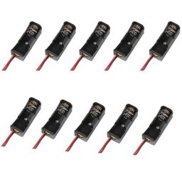 1/2/5/10pcs Boîtier De Batterie 23a /a23 Batterie 12v Clip Support de Boîtier Noir Avec 2-filaire