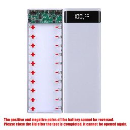 Coque de batterie 10x18650 double USB LCD boîtier de chargeur accessoires