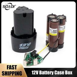 1Pcs Li-Ion Batterie Rechargeable En Plastique Coque De Batterie De Perceuse Électrique 12V 18650
