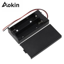 Support de batterie en plastique avec interrupteur marche/arrêt boîtier de rangement avec câble