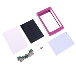 Chargeur solaire 18650 boîtier de bricolage léger avec Led sans batterie