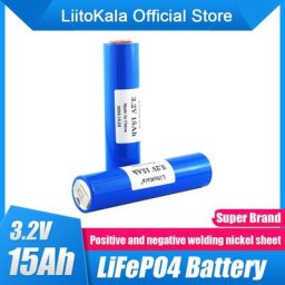 LiitoKala 33140 3.2v 15Ah lifepo4 12v 24V 36V 48V 20AH 30AH vélo électrique RV camping-car scooter