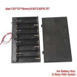 W3JB – conteneur de batterie anti-poussière avec interrupteur 1/2/3/4/6/8 fentes boîte de