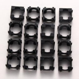 Support cylindrique de sécurité pour piles au Lithium 100 pièces Anti-Vibration 22x22mm 18650