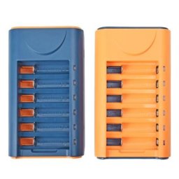 Chargeur universel de batterie Rechargeable adaptateur de charge rapide USB 6 canaux