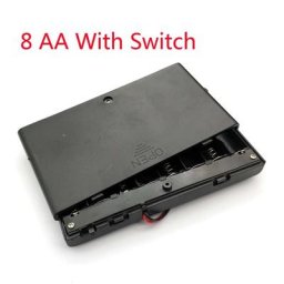 Mallette de rangement en plastique pour batterie boîtier de batterie interrupteur marche/arrêt