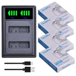 DuraPro – batterie 1850mAh EN-EL23 EN EL23 avec double chargeur LED pour appareil photo Nikon