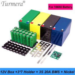 Turmera-Boîte de rangement pour batterie 12V 7Ah à 30Ah 3x7 18650 support 3S 20A BMS avec