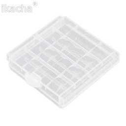 Étui complet en plastique dur avec couvercle boîte de rangement pour piles AA/AAA sac conteneur 2
