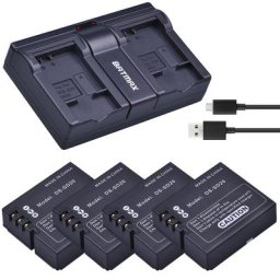 4 pièces DS-SD20 SD20 DS SD20 24.com + USB touristes chargeur pour Rollei 3S 4S 5S ActionPro SD20F