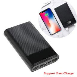 Banque d'alimentation à charge rapide sans batterie boîtier de stockage de batterie USB Type C