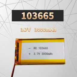 Batterie lithium-ion polymère 103665 3.7V 3000mAh Bluetooth GPS PSP livre électronique DVD