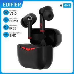 EDIFIER – écouteurs sans fil Bluetooth 5.0 oreillettes de jeu basse latence 60ms étanches IP55