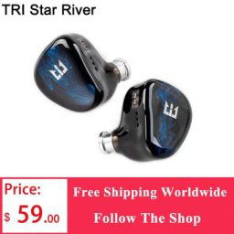 TRI Star River – écouteurs intra-auriculaires filaires 2DD casque d'écoute hi-fi avec interrupteur