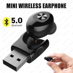 Oreillettes sans fil Bluetooth 5.0 casque d'écoute stéréo invisibles portables pour les