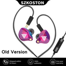 QKZ VK4 – ecouteurs filaire détachables avec micro réduction du bruit pour Sport musique