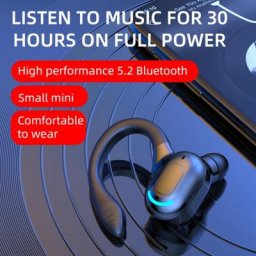 Écouteurs sans fil Bluetooth F8 Bluetooth 5.2 pour le sport prise d'oreille stéréo longue durée