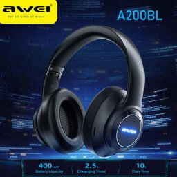 Awei A200BL Jeux Bluetooth 5.3 écouteurs Valeur supérieure éclairage respiratoire couleur écouteurs