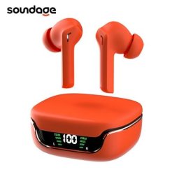 Soundage-Écouteurs sans fil Bluetooth 5.3 TWS avec micro écouteurs de sport casque antibruit