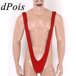 Maillot de bain une pièce à bretelles en forme de V profond pour hommes maillot de bain mankini