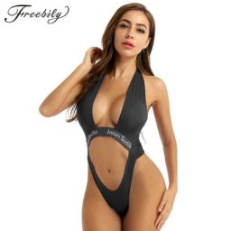 Maillot de bain une pièce sexy pour femme monokini ultra-mince semi-transparent lingerie dos