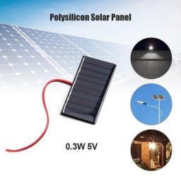 Panneau solaire époxy 0.3W 5V panneau en polysilicium avec fil Mini système solaire Module de