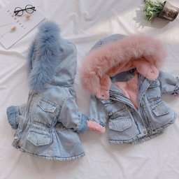 Manteau à capuche en velours à manches longues pour enfants vestes en denim pour enfants vêtements