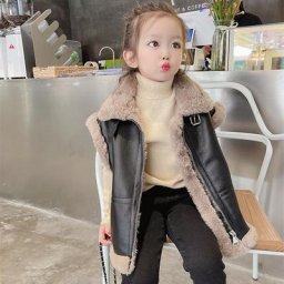 Gilet en duvet pour garçons et filles vêtement chaud et épais en PU collection hiver et automne