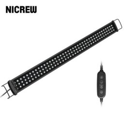 NICREW – éclairage mince pour Aquarium lampe pour réservoir de poissons d'eau douce plantes à