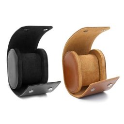 Boîte de montre-bracelet à grille unique avec oreiller boîte de montre de voyage Portable pour