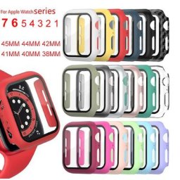 Verre et couvercle pour Apple Watch Case Accessoires Protecteur d'écran iWatch Series 3 4 5 6