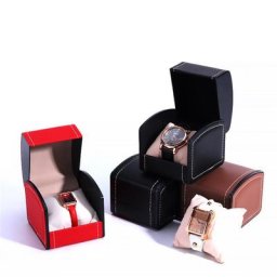 Boîte de rangement de montre en cuir PU Portable boîte de rangement de montre à rabat Fashion