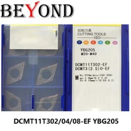 Inserts en carbure d'origine YBG205 pour la découpe d'acier inoxydable DCMT 11T302 11T304 11T308