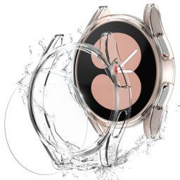 Verre + couvercle pour Samsung Galaxy watch 4 coque de protection d'écran PC tout autour de 40mm