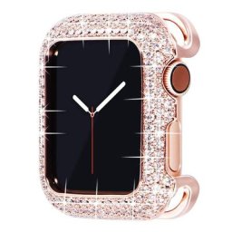 Pare-chocs de luxe en cuivre sculpté pour femme boîtier Apple Watch 44mm 40mm 42mm 38mm