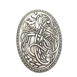 Broche nostalgique Viking Dragon Amulette Insigne d'épingle sorcière Broche Wicca suédoise