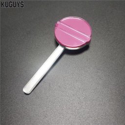 Kugars – broche en acrylique pour femme et fille Badges de sucette rose miroir bijoux de bonbons