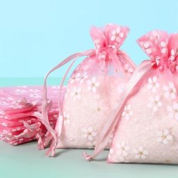 Sac en fil de fleurs Sakura Organza sacs cadeaux de bonbons pour mariage décoration de fête