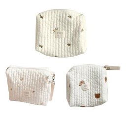 Sac à couches portable multi-poches pochette en coton pour bébé