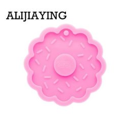 DY0608 – moule à Donuts Super brillant en résine pour porte-clés en Silicone en époxy pour
