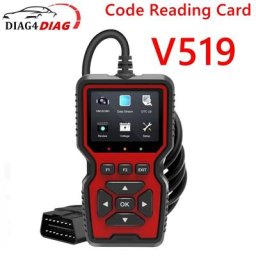 Carte décodeur V519 pour Diagnostic de voiture lecteur de Code OBD 10 langues disponibles Scanner