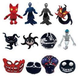 Peluche The Figure Doors Rick pour enfants jeu d'horreur peluche douce arc-en-ciel d'amis cadeau
