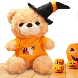 Ours en peluche d'halloween Animal en peluche mignon avec chapeau de sorcière cadeau de fête pour