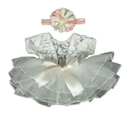 Ensemble de 2 accessoires de photographie pour bébés filles jupe à nœud papillon en dentelle avec
